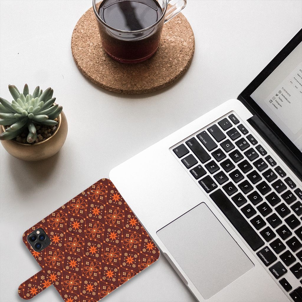 Apple iPhone 11 Pro Telefoon Hoesje Batik Brown
