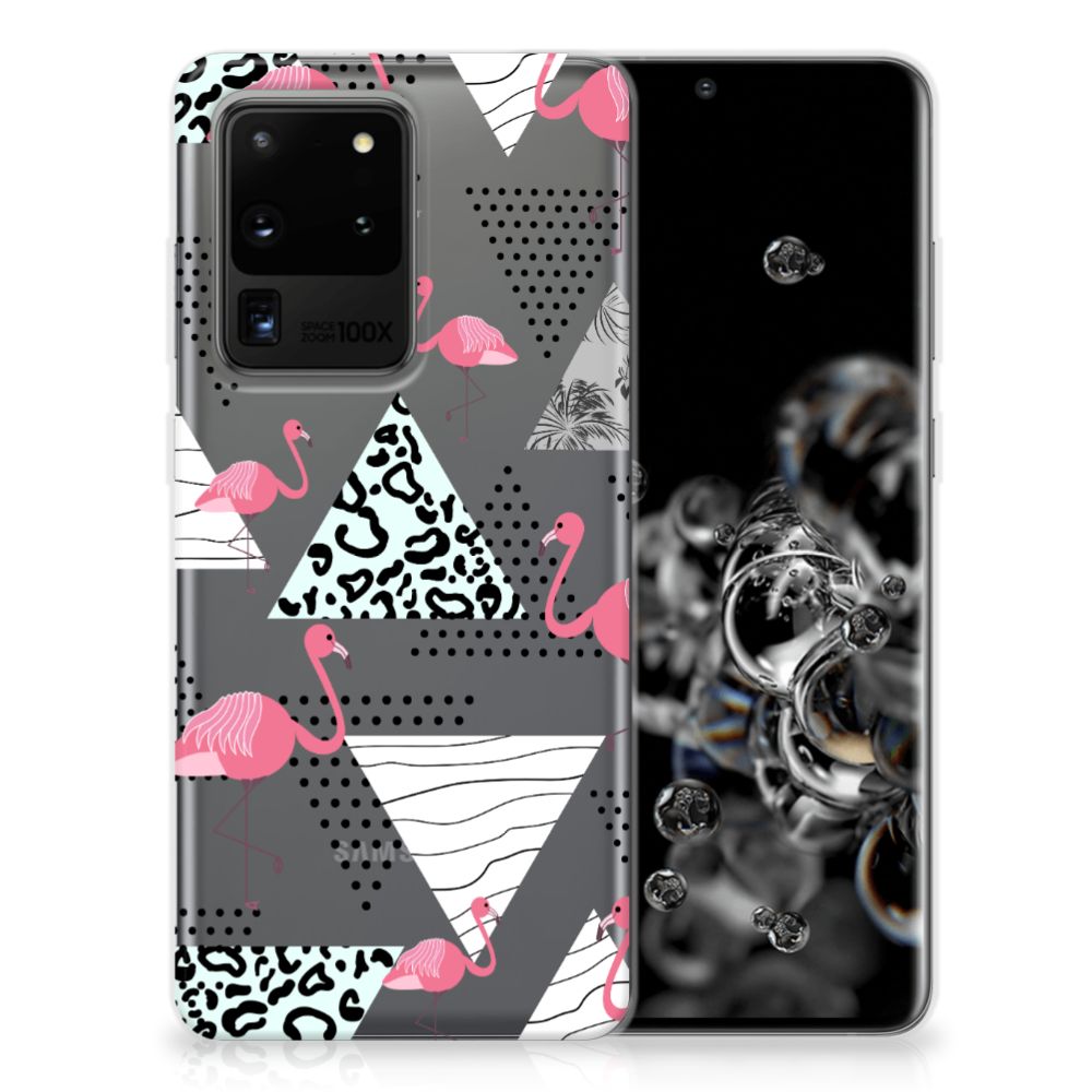 Samsung Galaxy S20 Ultra TPU Hoesje Flamingo Triangle B2C Telecom