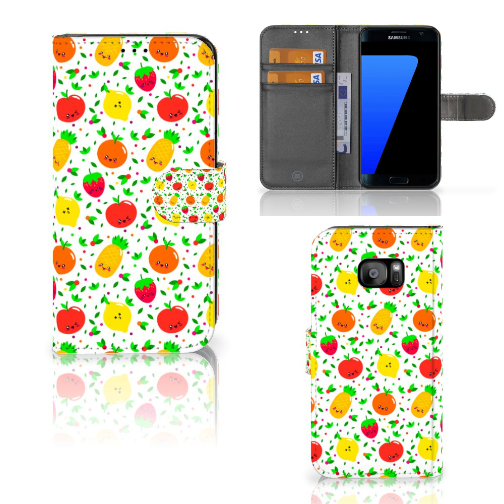 Samsung Galaxy S7 Edge Book Cover Fruits