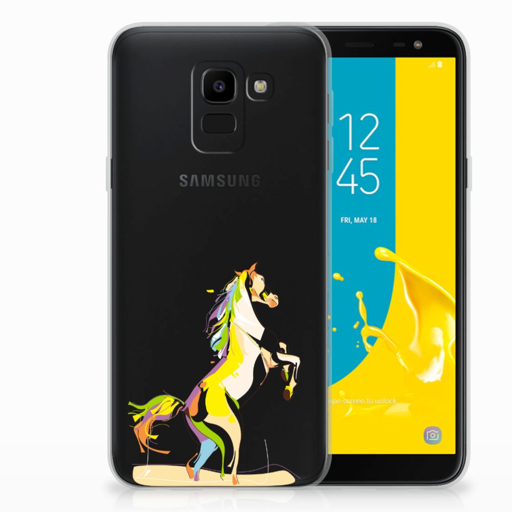 Samsung Galaxy J6 2018 Telefoonhoesje met Naam Horse Color