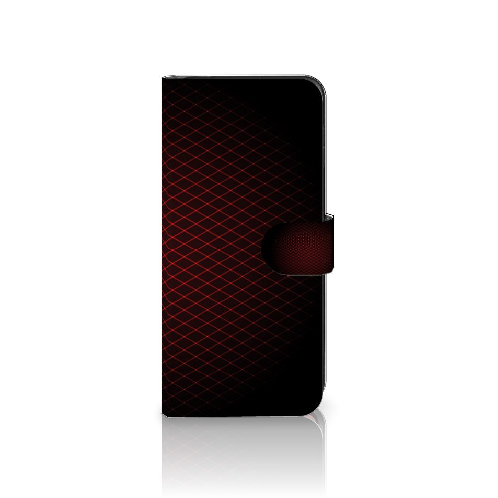 Motorola Moto G84 Telefoon Hoesje Geruit Rood met geometrisch design en sterke kleuren.