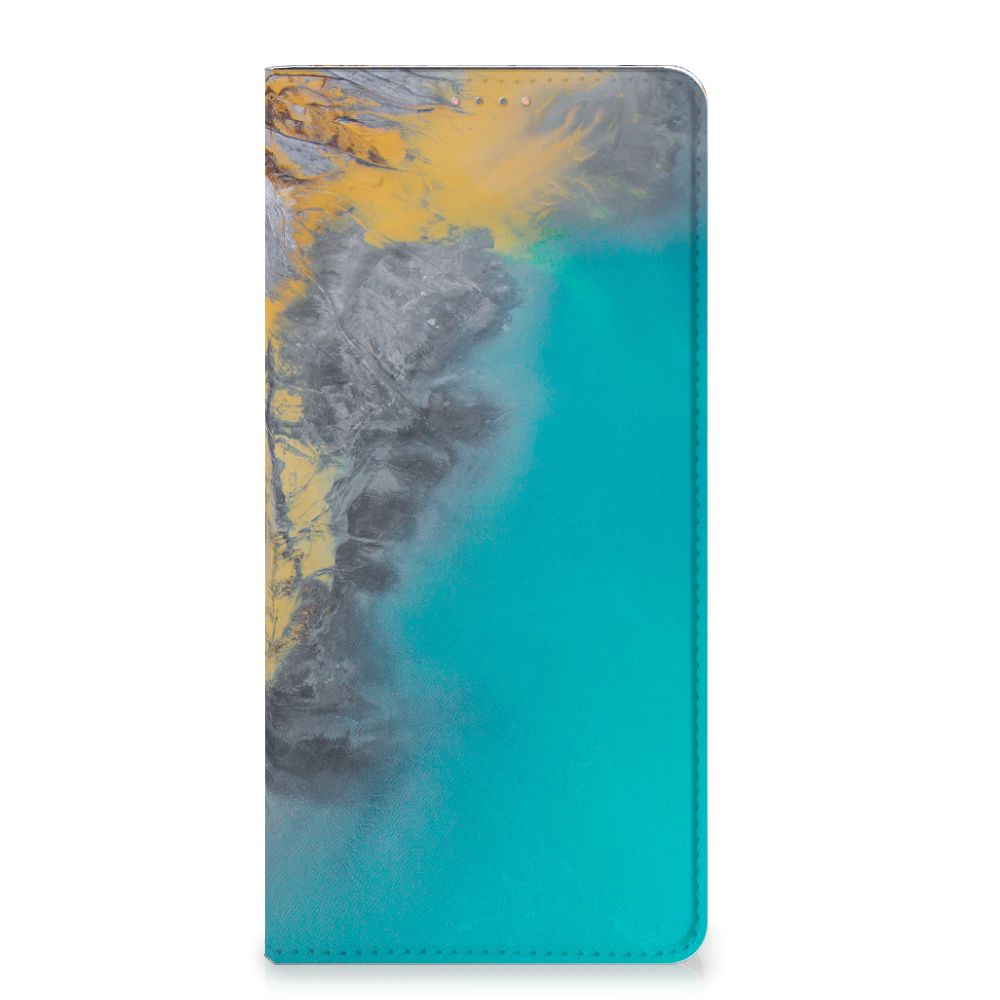 Samsung Galaxy A13 (4G) Standcase Marble Blue Gold - B2C Telecom