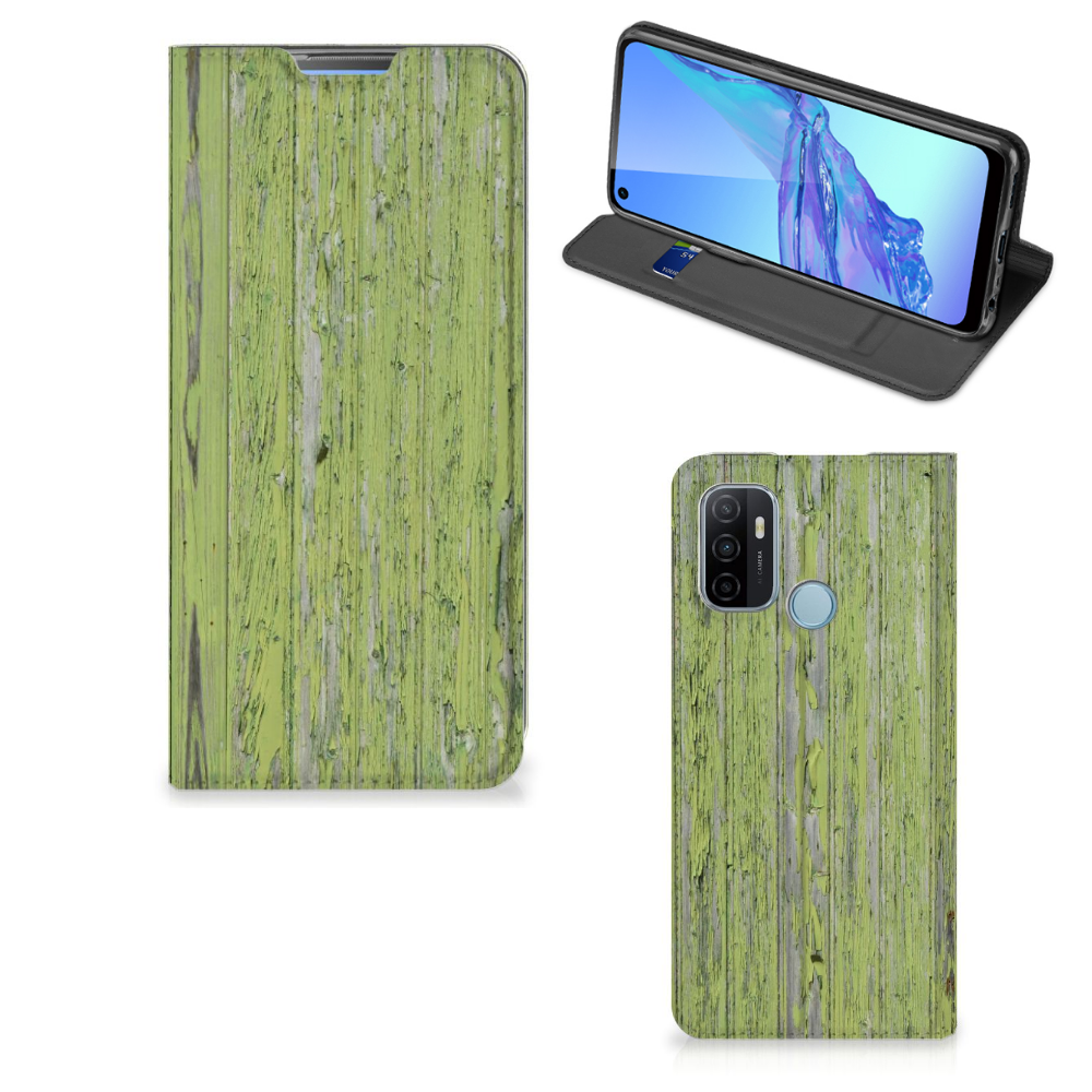 OPPO A53 | A53s Book Wallet Case Green Wood - B2C Telecom