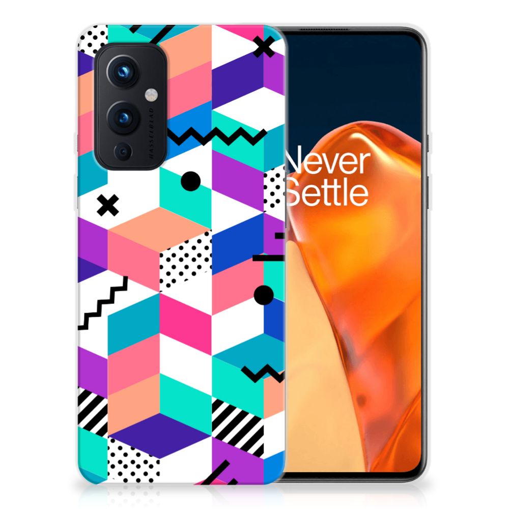 OnePlus 9 TPU Hoesje Blokken Kleurrijk