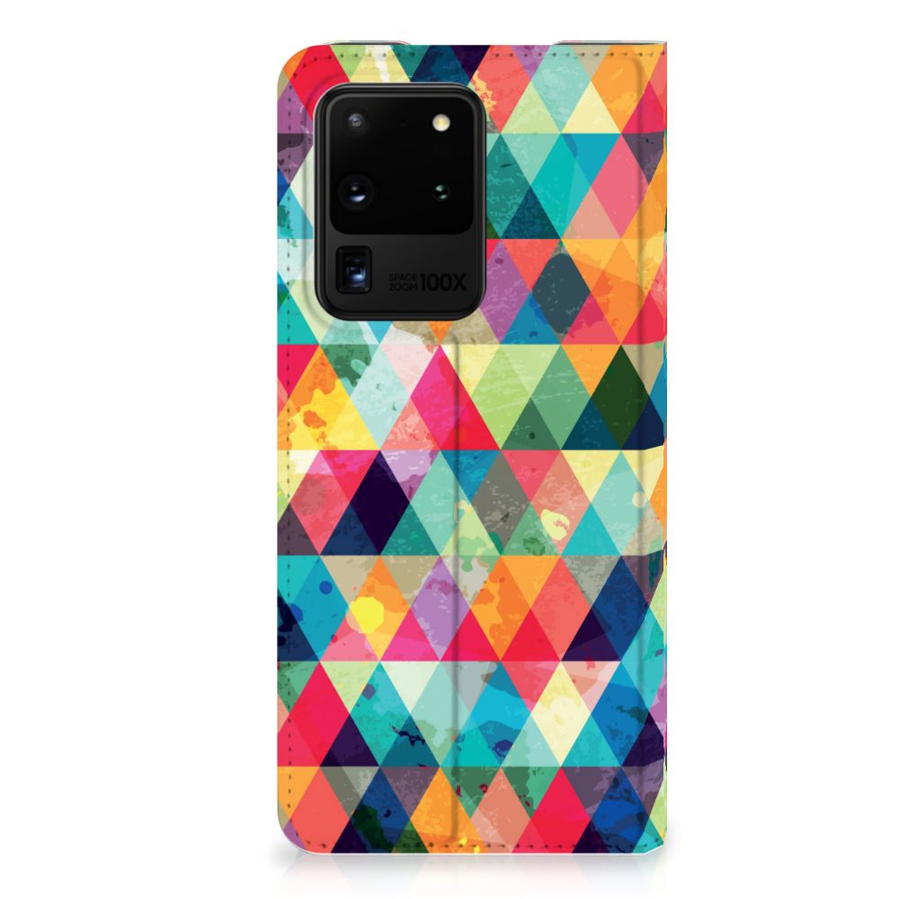 Samsung Galaxy S20 Ultra Hoesje met Magneet Geruit - B2C Telecom