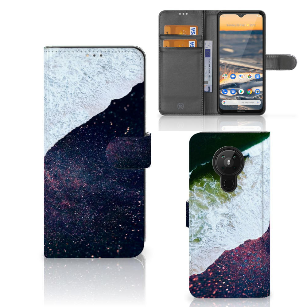 Nokia 5.3 Book Case Sea in Space