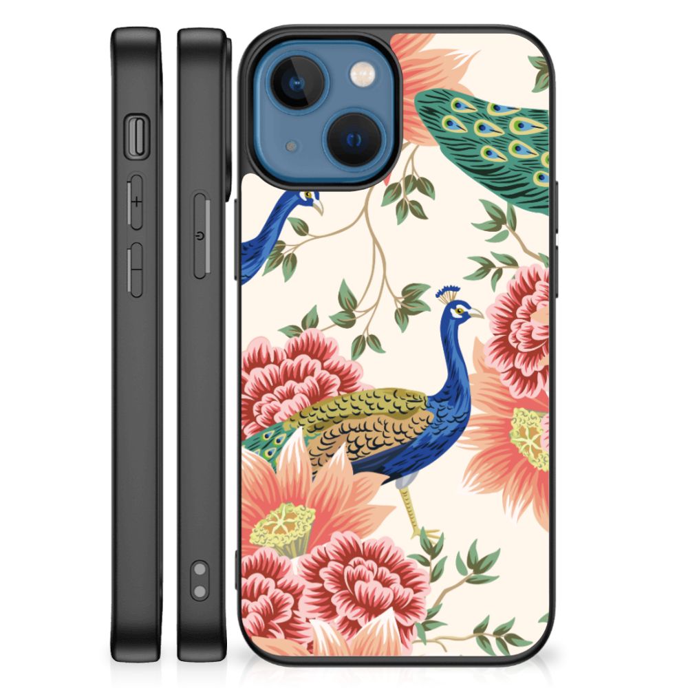 Dierenprint Telefoonhoesje voor Apple iPhone 13 mini Pink Peacock B2C Telecom