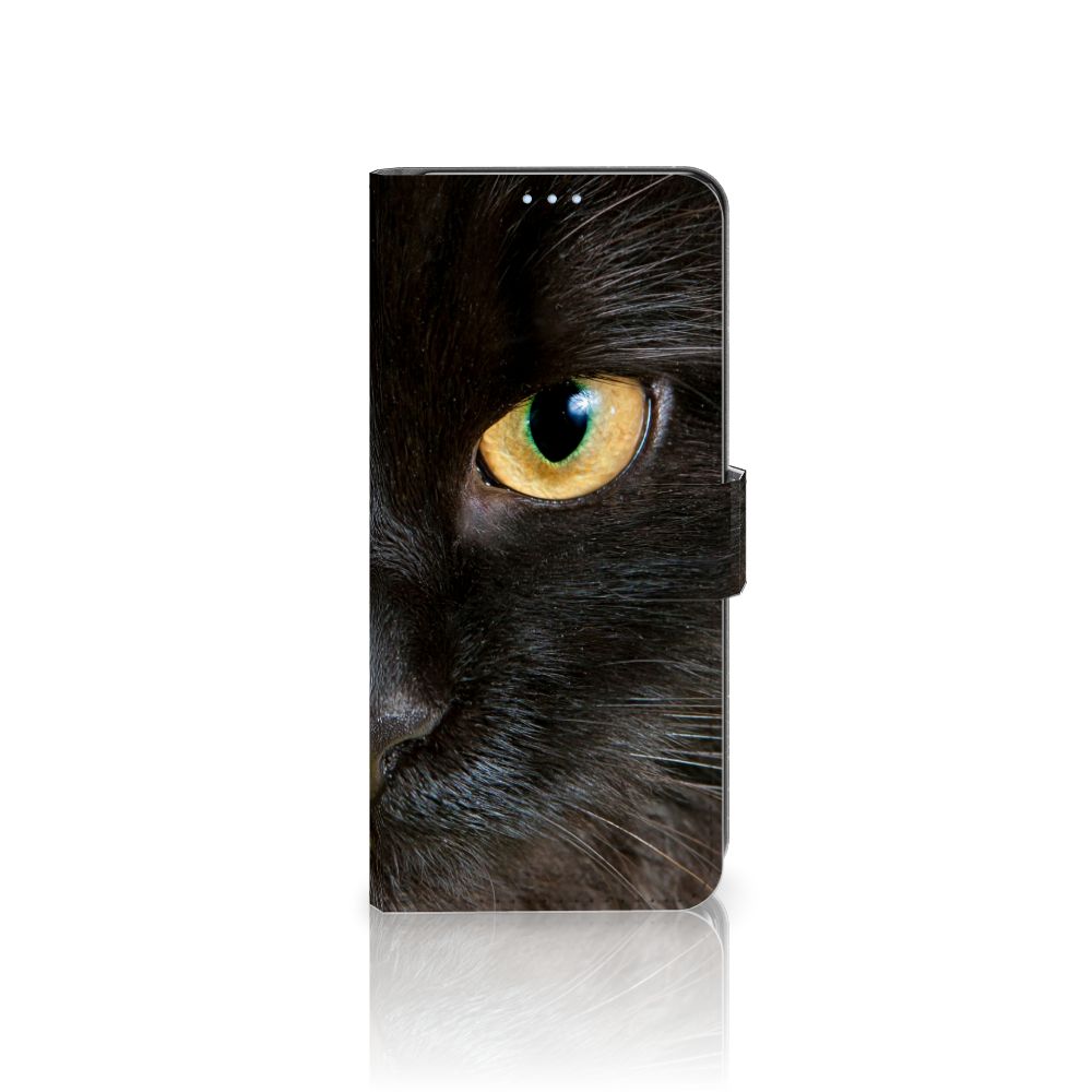OPPO Reno 4 Pro 5G Telefoonhoesje met Pasjes Zwarte Kat