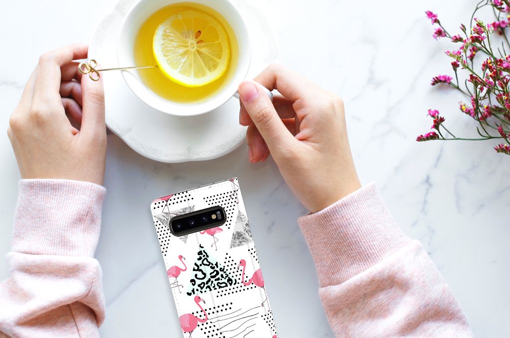 Samsung Galaxy S10 Hoesje maken Flamingo Triangle