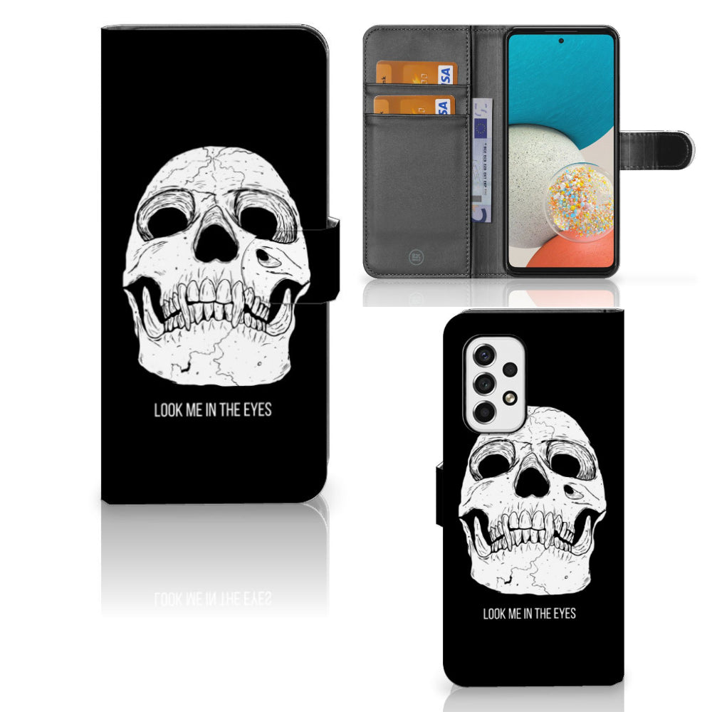 Telefoonhoesje met Naam Samsung Galaxy A53 Skull Eyes