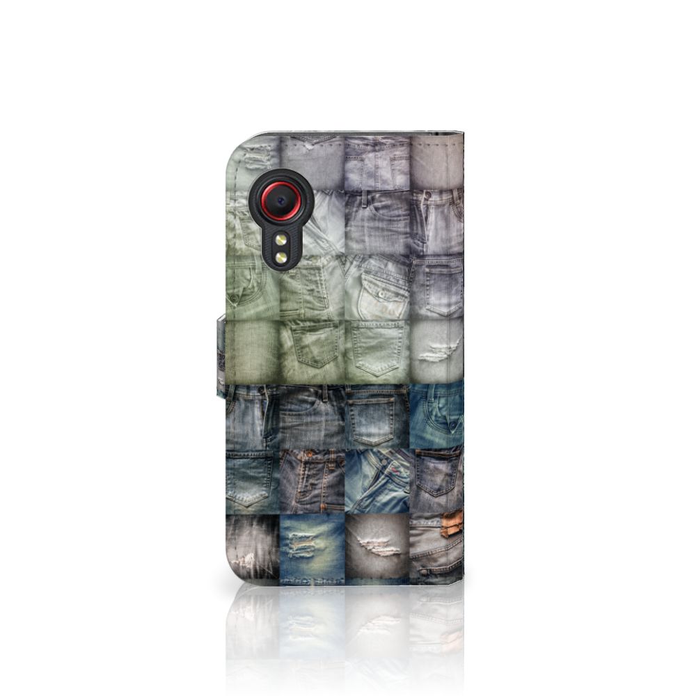 Wallet Case met Pasjes Samsung Galaxy Xcover 5 Spijkerbroeken