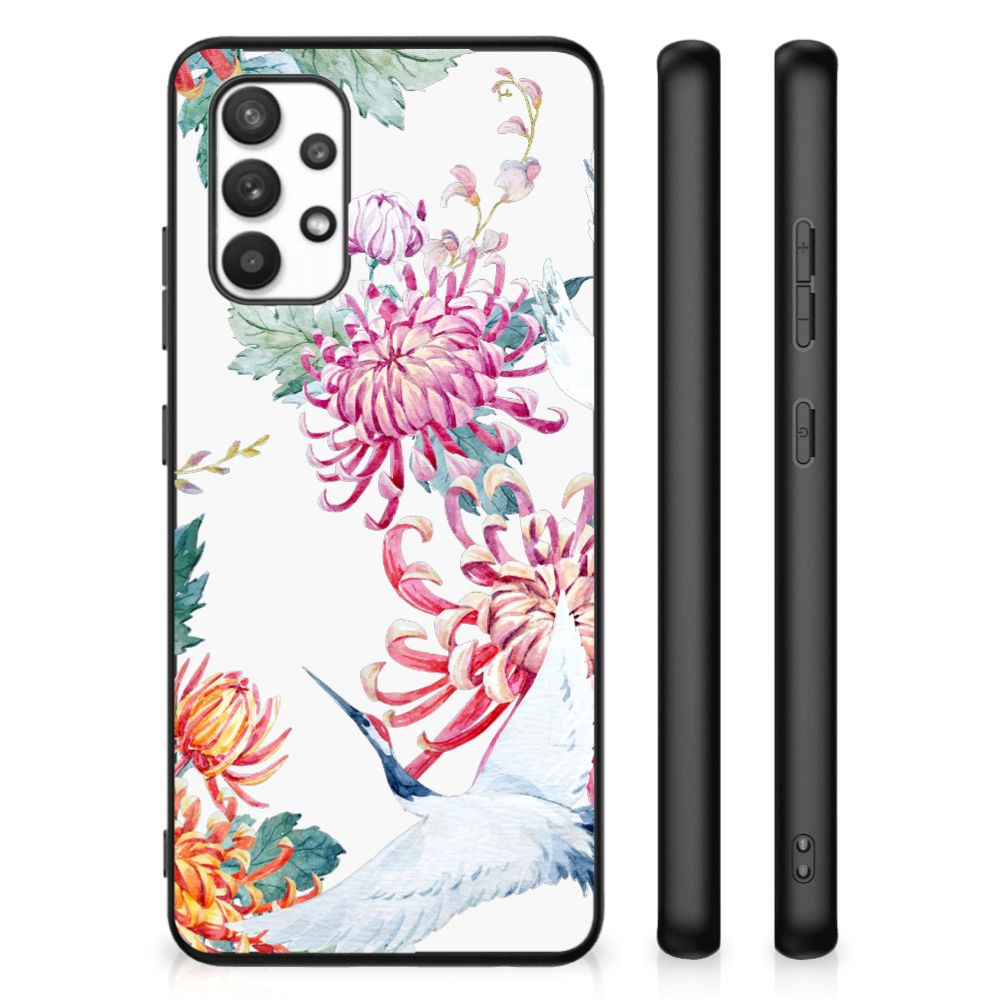 Samsung Galaxy A32 4G | A32 5G Enterprise Editie Dierenprint Telefoonhoesje Bird Flowers B2C Telecom