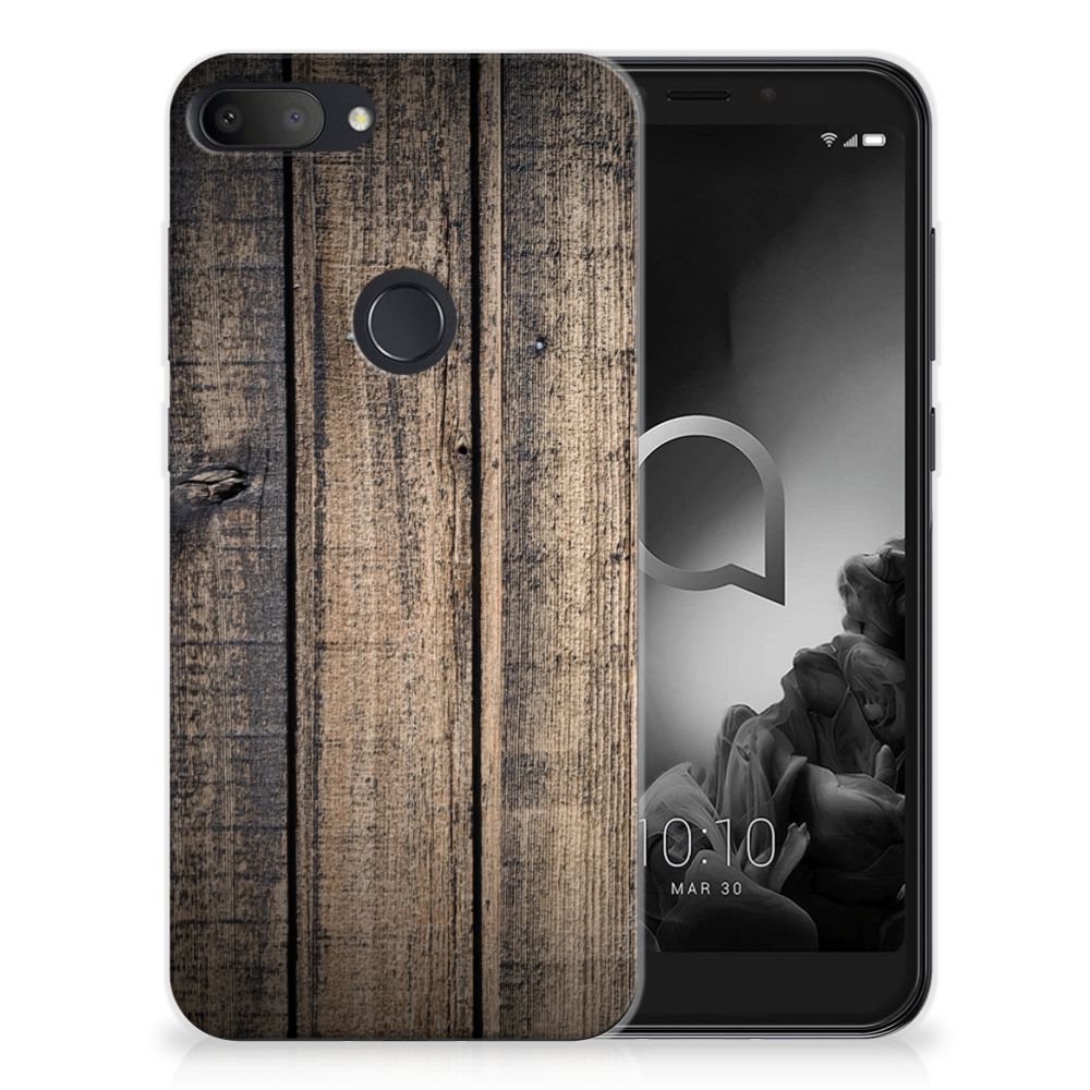 Alcatel 1S (2019) Bumper Hoesje Steigerhout