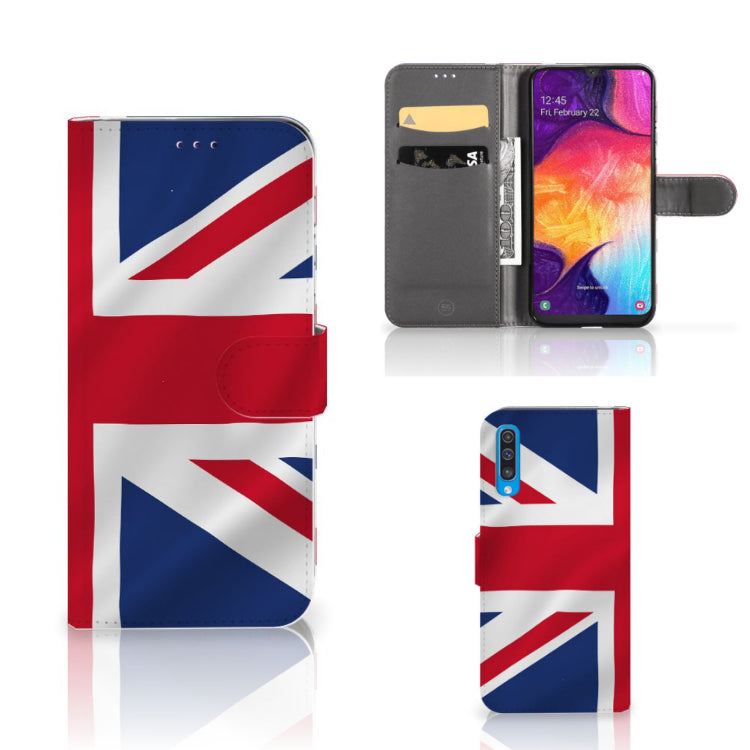 Samsung Galaxy A50 Bookstyle Case Groot-Brittannië