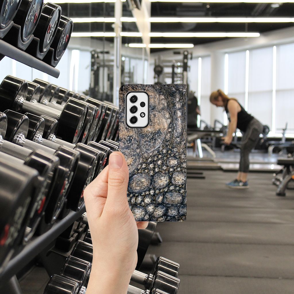 Samsung Galaxy A73 Hoesje maken Krokodillenprint - B2C Telecom