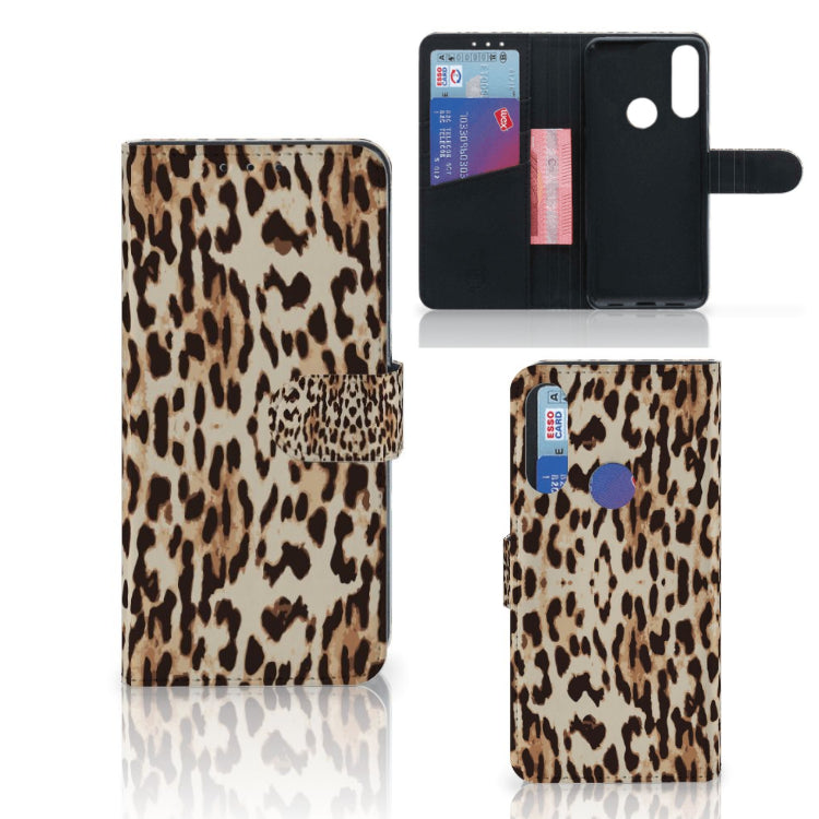 Alcatel 1S 2020 Telefoonhoesje met Pasjes Leopard