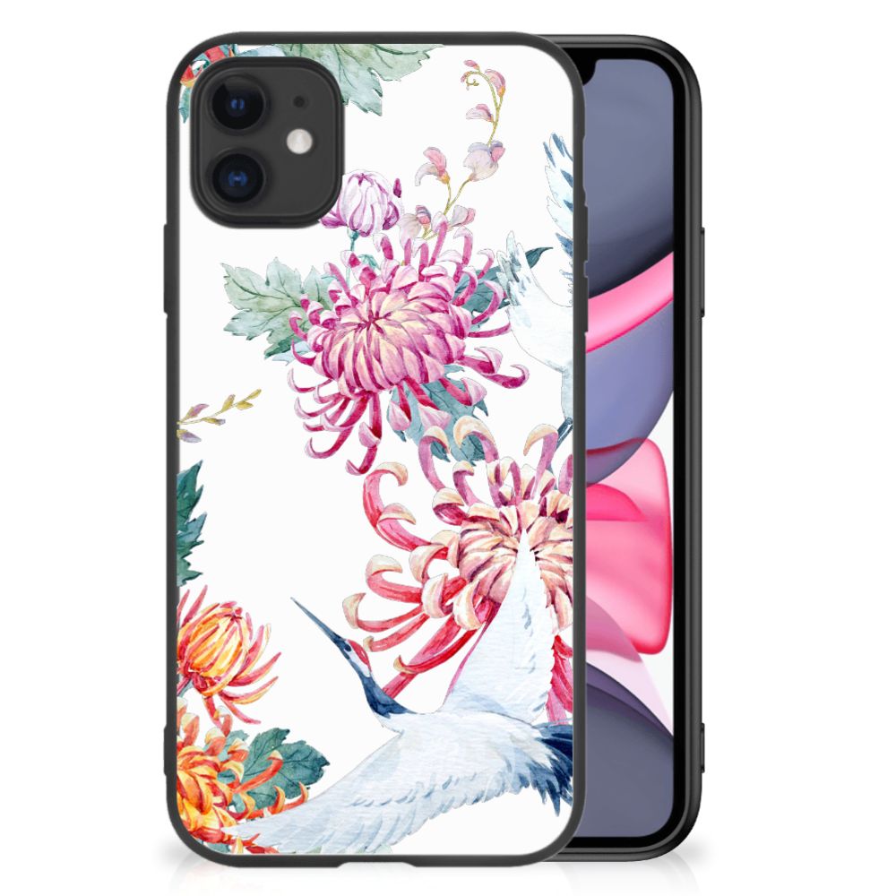 iPhone 11 Dierenprint Telefoonhoesje Bird Flowers