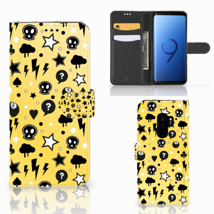 Telefoonhoesje met Naam Samsung Galaxy S9 Plus Punk Geel