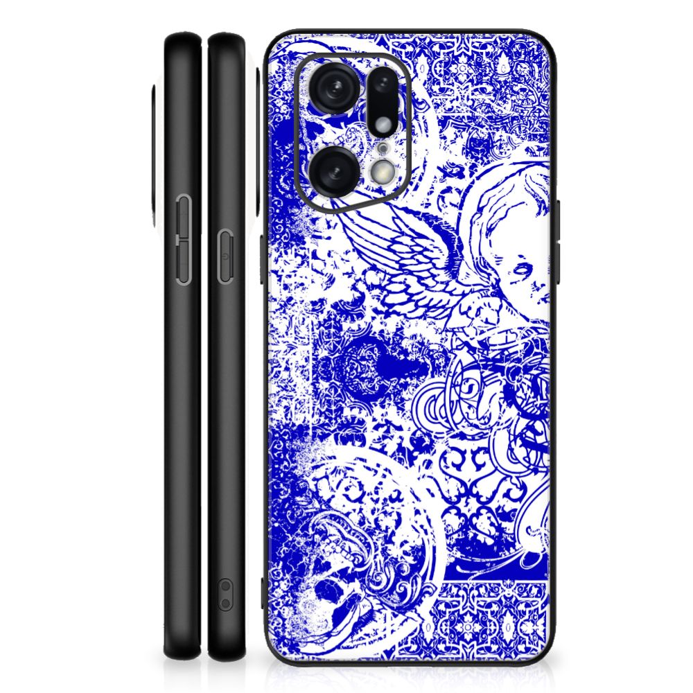 Telefoonhoesje OPPO Find X5 Pro Angel Skull Blauw B2C Telecom