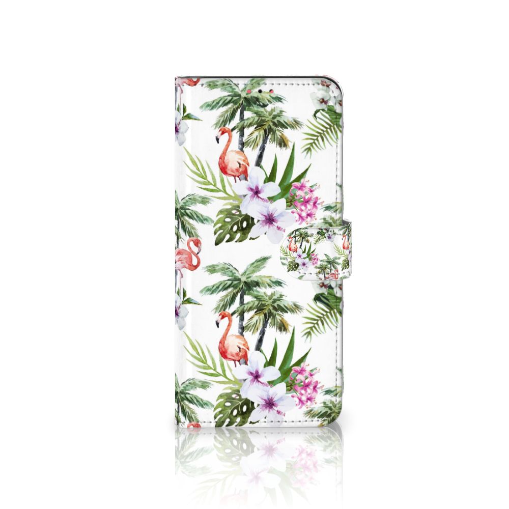 Samsung Galaxy A13 (4G) Telefoonhoesje met Pasjes Flamingo Palms