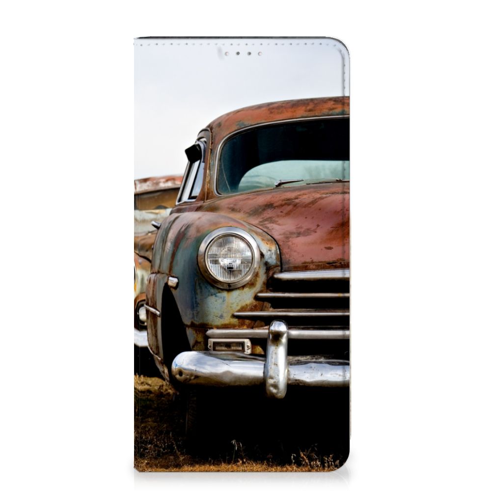 Samsung Galaxy A14 5G Stand Case Vintage Auto featuring a classic rusted vintage car design.