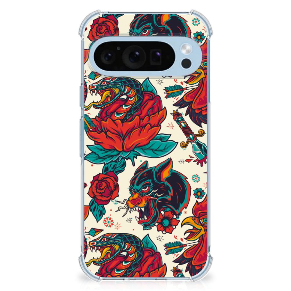 Anti-shock Hoesje met foto voor Google Pixel 9 | 9 Pro Old Skool