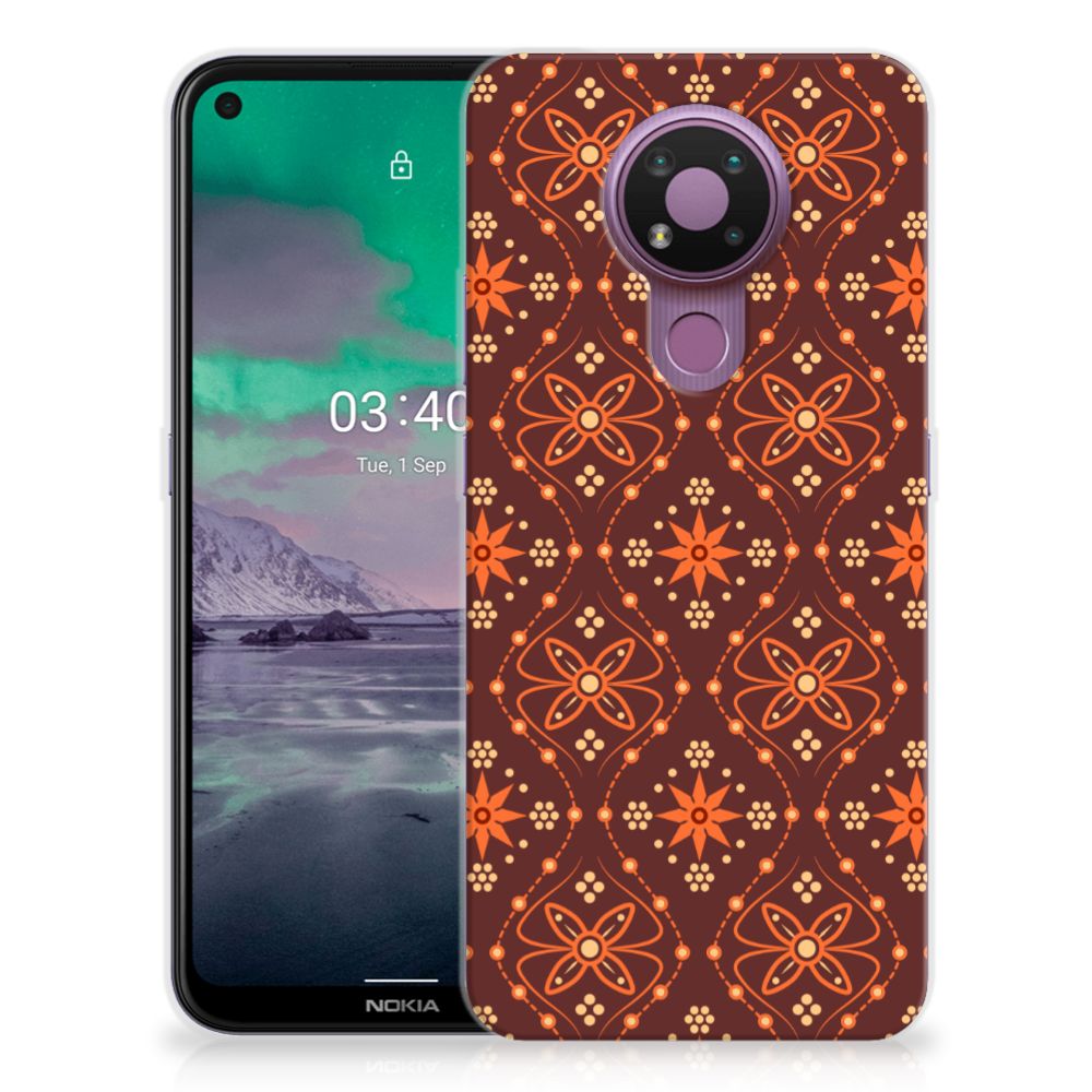 Nokia 3.4 TPU bumper Batik Brown