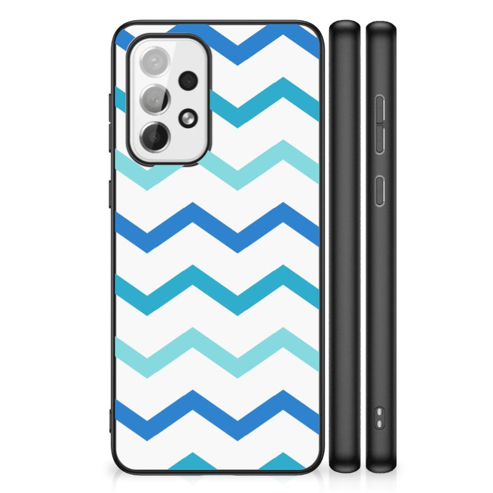 Samsung Galaxy A73 Back Case Zigzag Blauw B2C Telecom