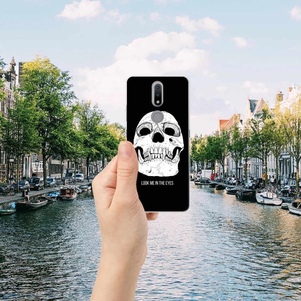 Silicone Back Case Nokia 2.4 Skull Eyes