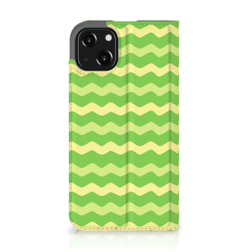 iPhone 13 Hoesje met Magneet Waves Green