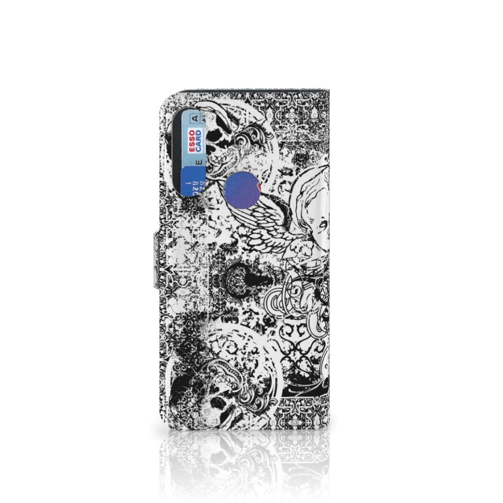 Telefoonhoesje met Naam Alcatel 1S 2020 Skulls Angel
