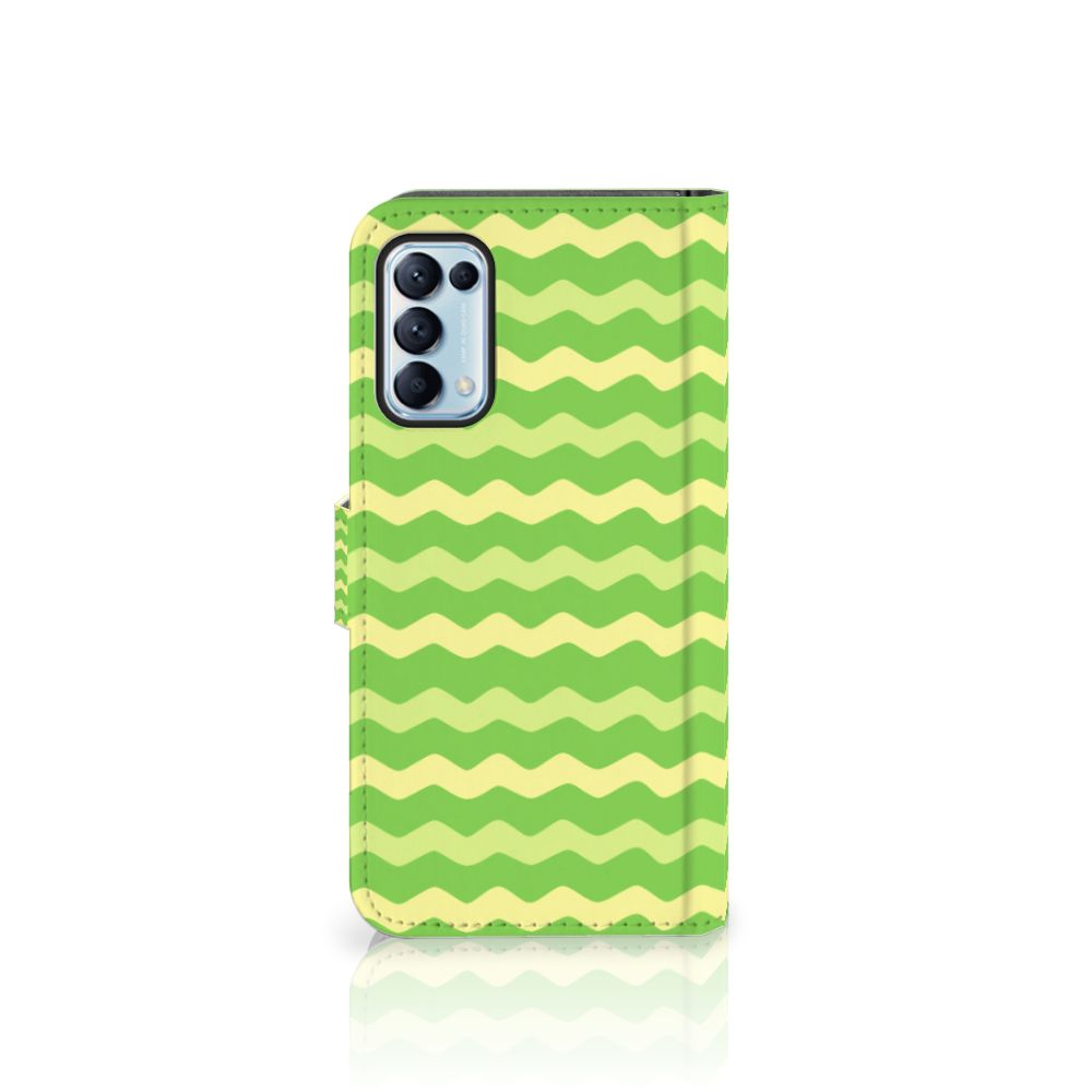 OPPO Find X3 Lite Telefoon Hoesje Waves Green