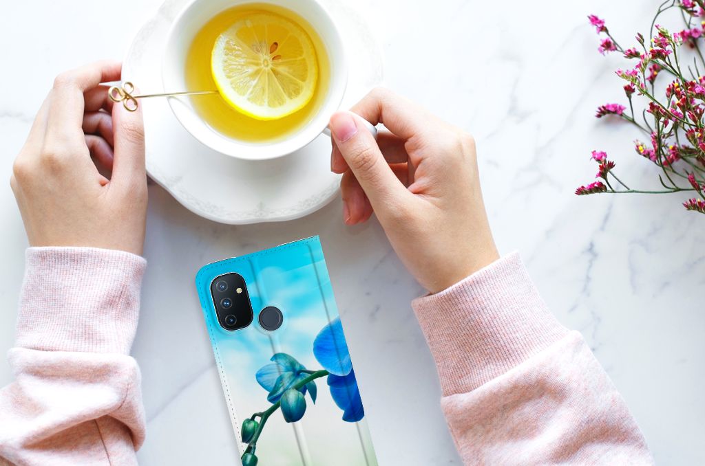 OnePlus Nord N100 Smart Cover Orchidee Blauw - Cadeau voor je Moeder - B2C Telecom