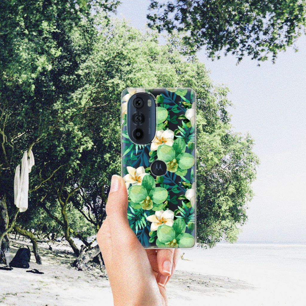 Motorola Edge 30 Pro TPU Case Orchidee Groen B2C Telecom