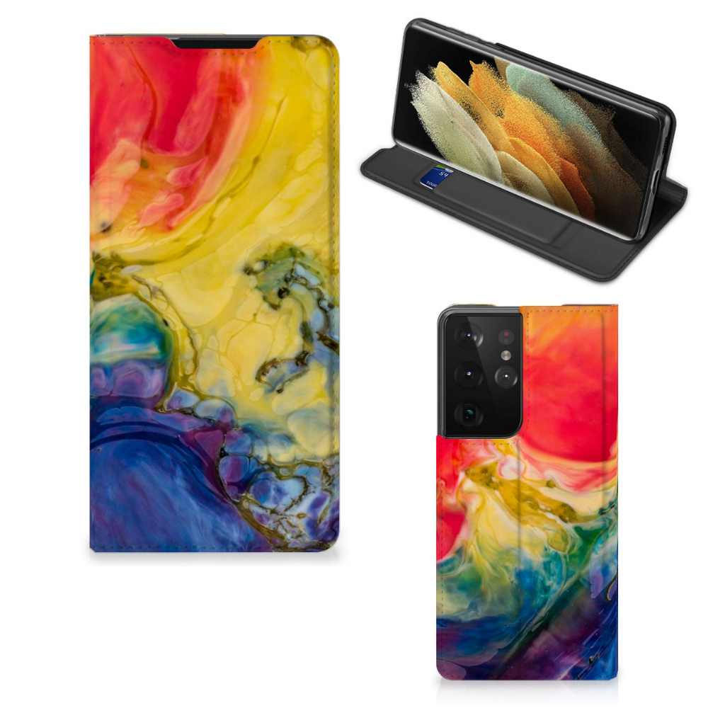 Bookcase Samsung Galaxy S21 Ultra Watercolor Dark - B2C Telecom