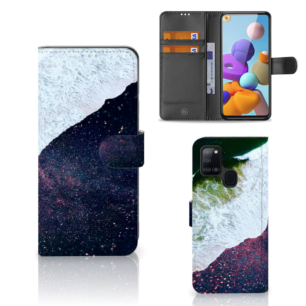 Samsung Galaxy A21s Book Case Sea in Space