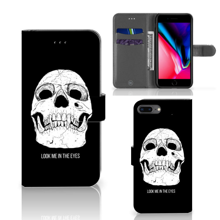 Telefoonhoesje met Naam Apple iPhone 7 Plus | 8 Plus Skull Eyes