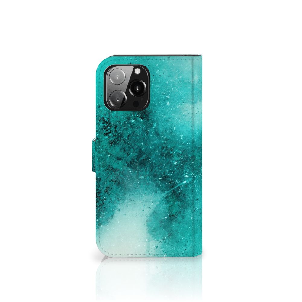 Hoesje iPhone 13 Pro Max Painting Blue met prachtig blauw palet design