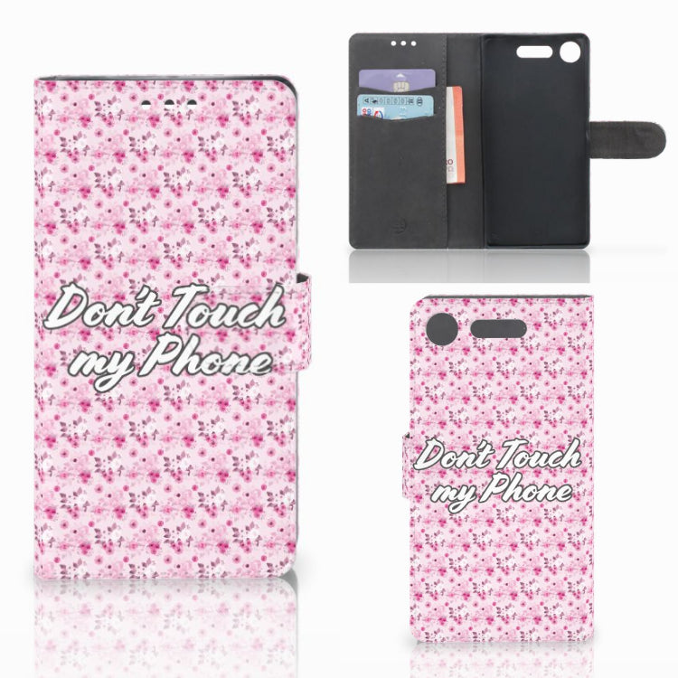 Sony Xperia XZ1 Portemonnee Hoesje Flowers Pink DTMP