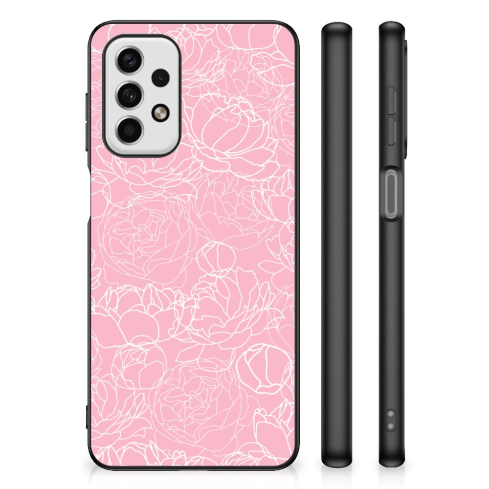 Samsung Galaxy A23 Bloemen Hoesje White Flowers B2C Telecom