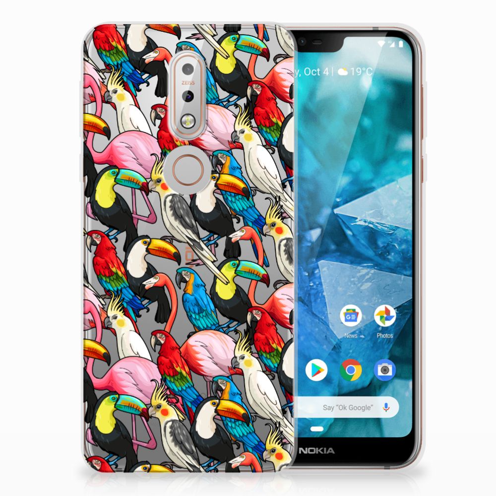 Nokia 7.1 TPU Hoesje Birds