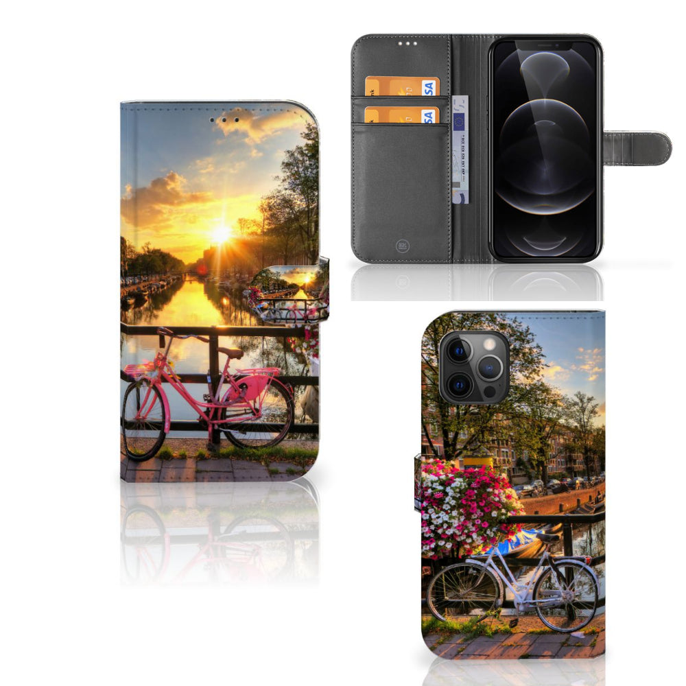 Apple iPhone 12 Pro Max Flip Cover Amsterdamse Grachten