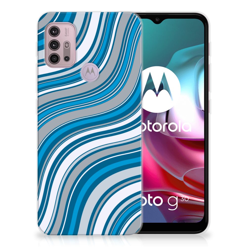 Motorola Moto G30 | G10 TPU bumper Waves Blue