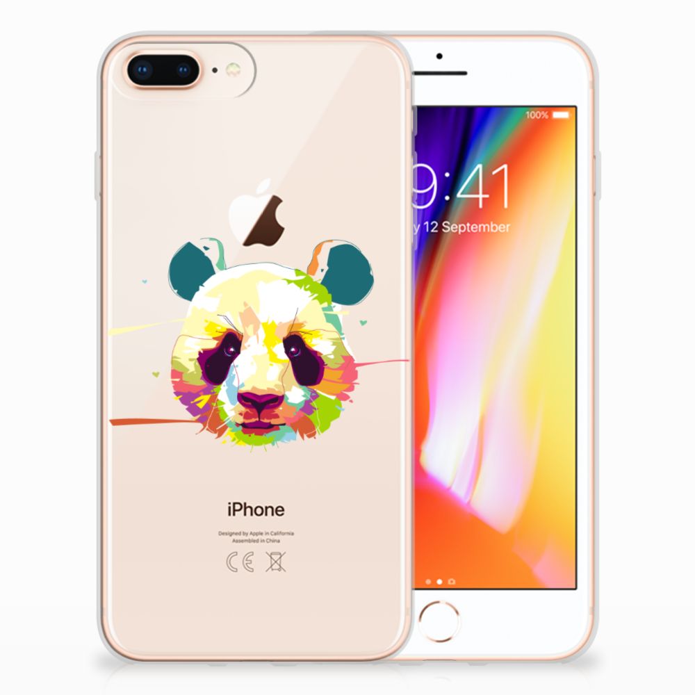 Apple iPhone 7 Plus | 8 Plus Telefoonhoesje met Naam Panda Color