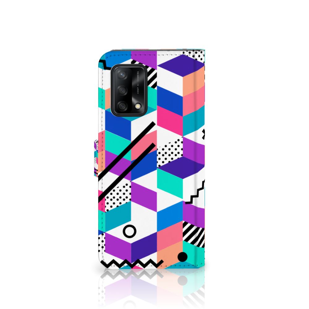 OPPO A74 4G Book Case Blokken Kleurrijk