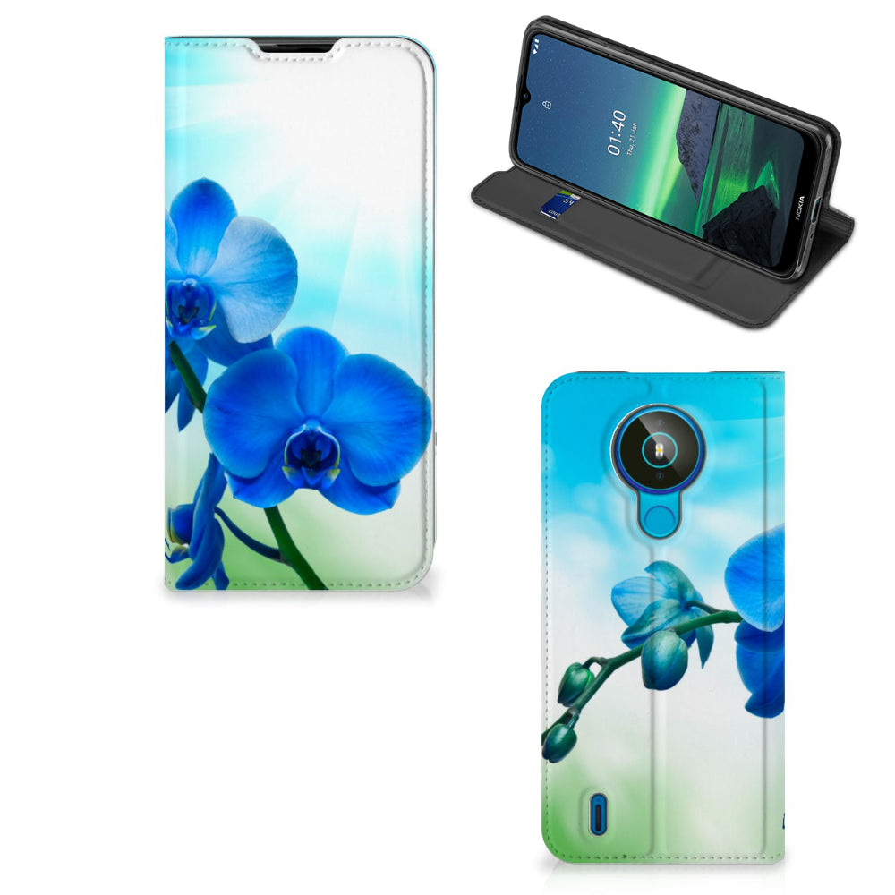 Nokia 1.4 Smart Cover Orchidee Blauw - Cadeau voor je Moeder