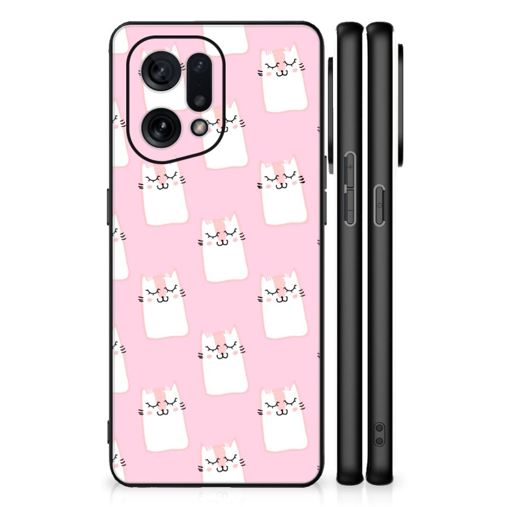 OPPO Find X5 Dierenprint Telefoonhoesje Sleeping Cats B2C Telecom