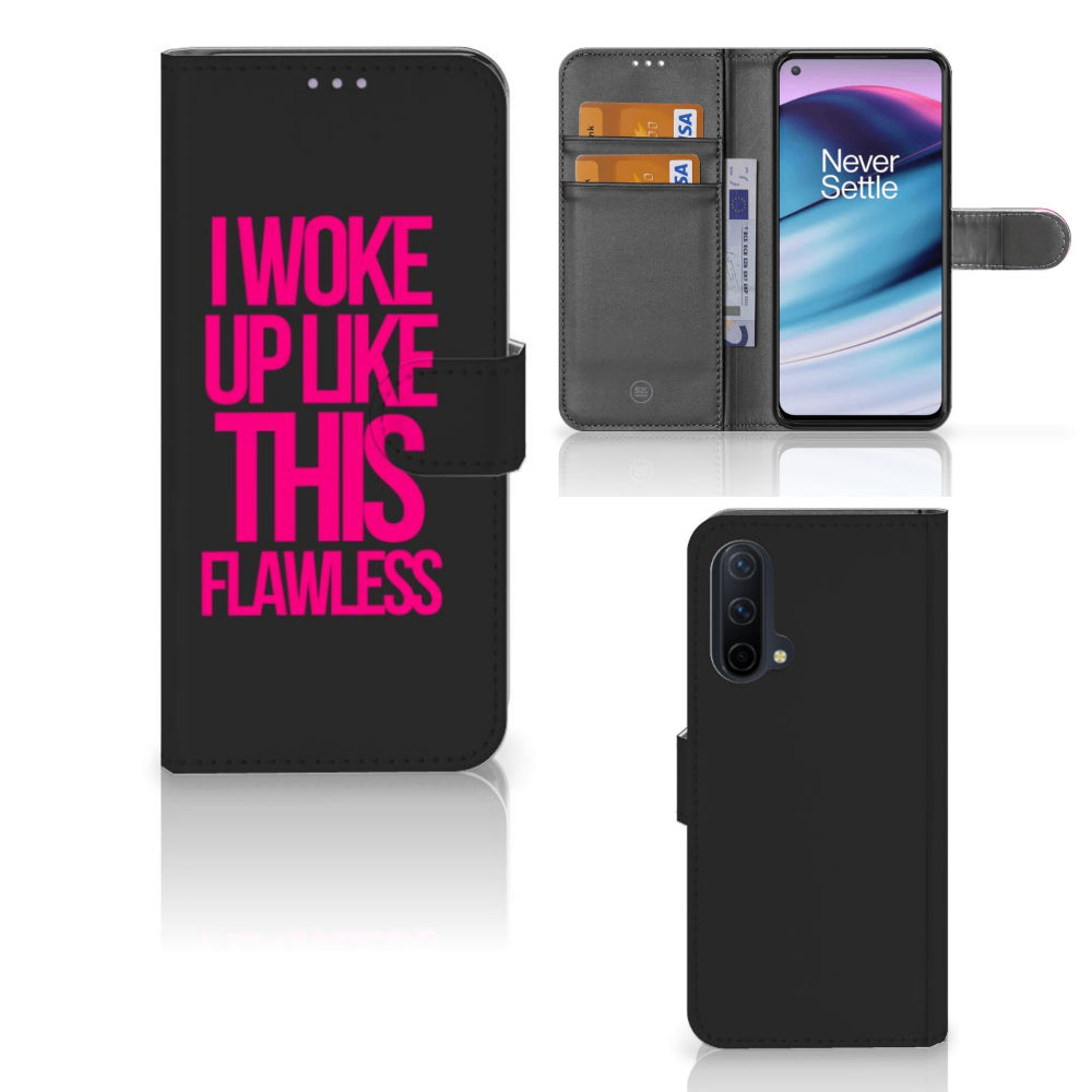 OnePlus Nord CE 5G Hoesje met naam Woke Up - Origineel Cadeau Zelf Maken