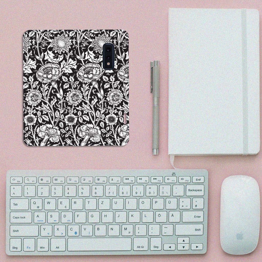 Samsung Galaxy S10e Smart Cover Black Flowers