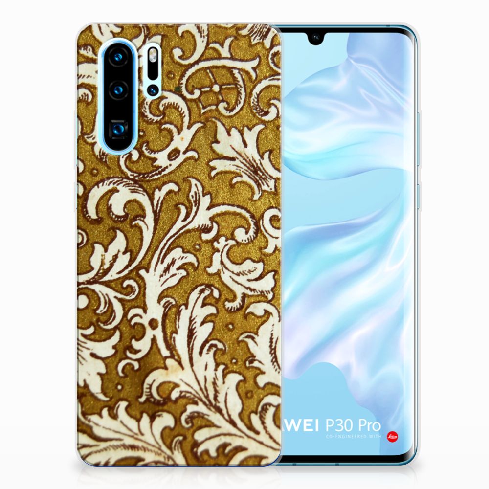 Siliconen Hoesje Huawei P30 Pro Barok Goud